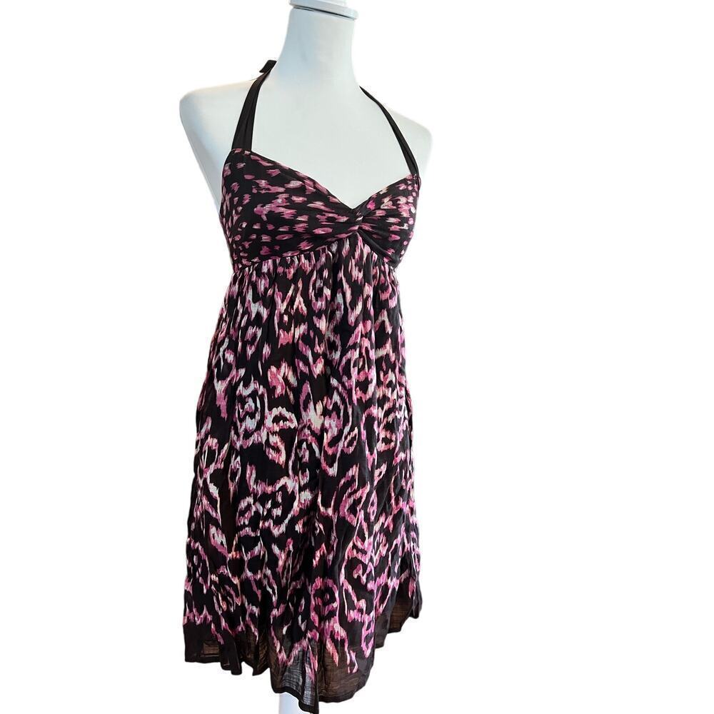 ANN TAYLOR LOFT empire waist halter dress 100% cotton lined size 2 - Picture 2 of 9